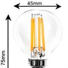 HP LED Bullet E14 1-10W 2200K Filamento Trasparente - LED7928