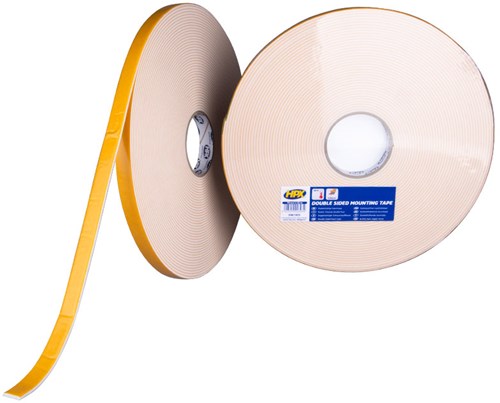 Cinta de montaje de doble cara Hpx | 3mm | blanco | 19mm x 25m - dw1925 - dw1925
