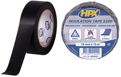 Nastro isolante HPX PVC HPX 19 mm x 10 metri neri