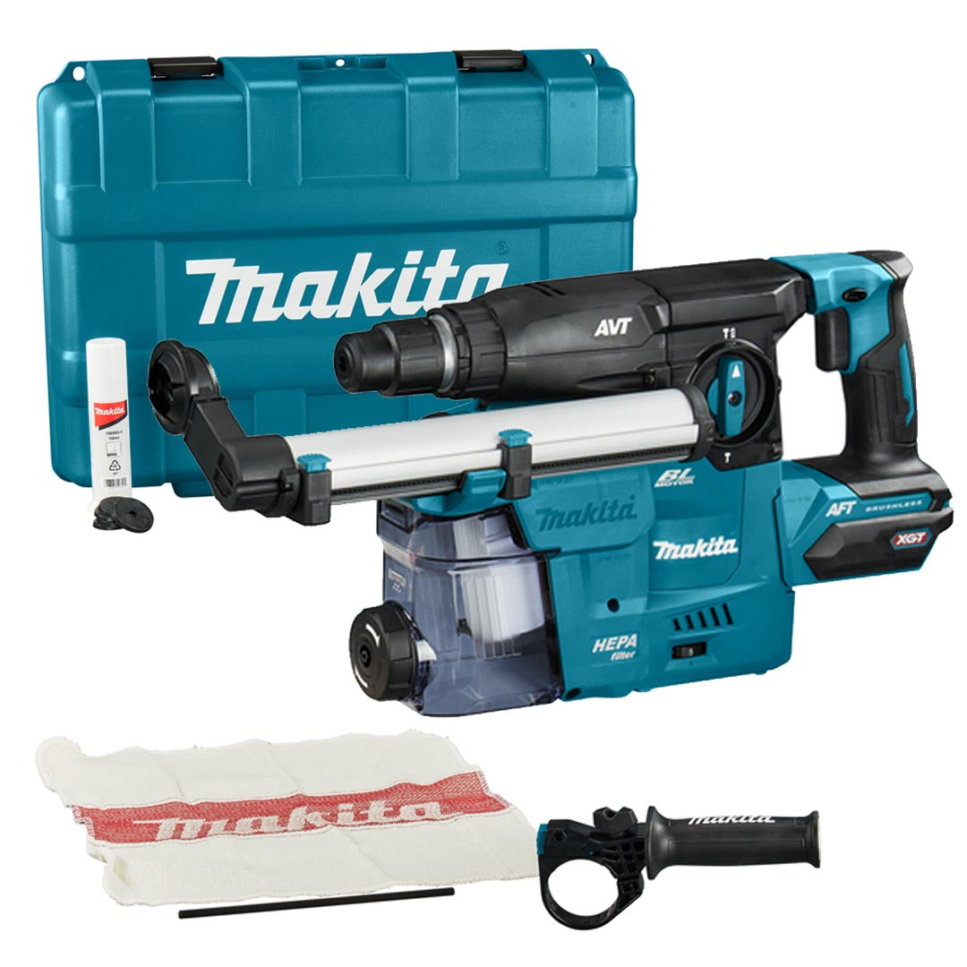 Martello combinato a batteria Makita hr008gz03 | 40 V massimo | sds-plus | escl. batterie e caricabatterie | con aspirazione polvere | in custodia di plastica - hr008gz03