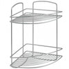 Metaltex onda hoekrek 22x22x35cm 2 laags