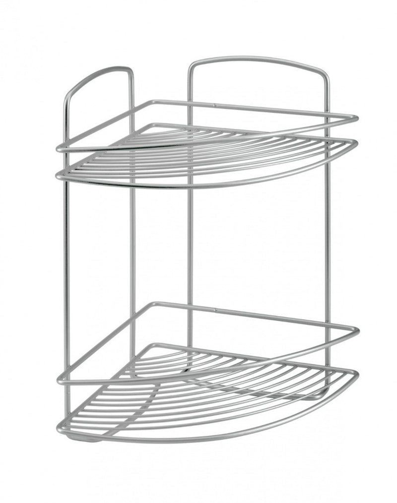 Metaltex Metaltex ONDA Raccolto per bagno per bagno 2 piani 22x22x35 cm argento