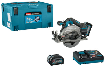 Makita hs012gd201 | 40 v max | accu cirkelzaag | 165 mm | 2 x 2.5 ah accu + snellader | in mbox hs012gd201
