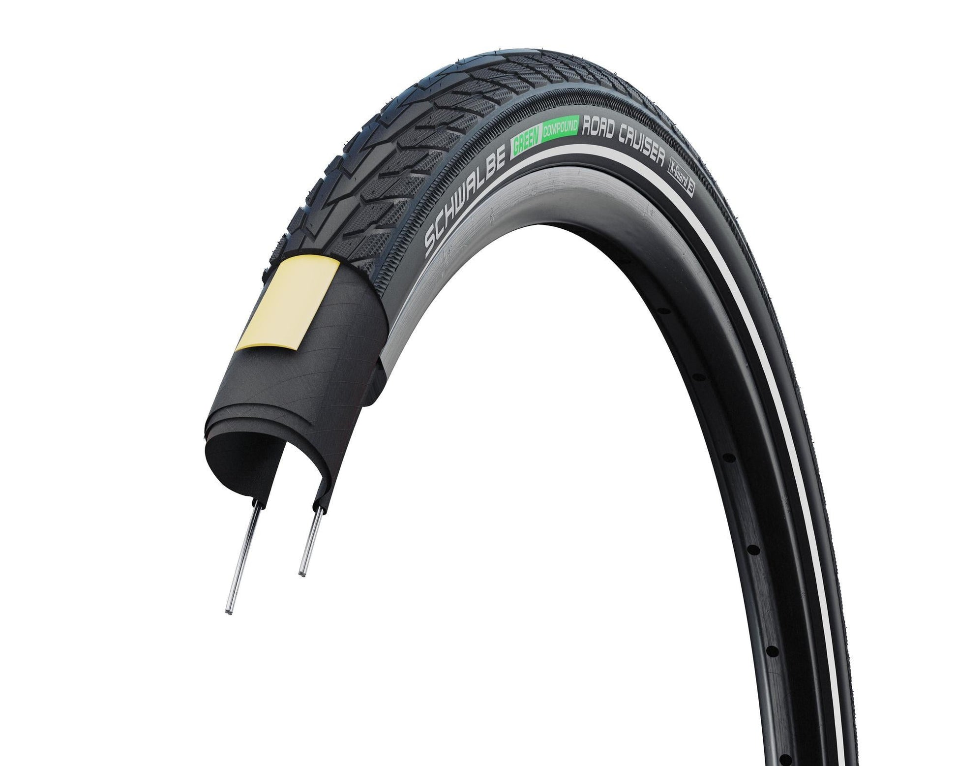 Schwalbe benelux b.v. Schwalbe bub. 47-559 26x1.75 hs 484 motion road cruiser k-guard b b+rt verde - 11101302.01