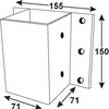 Soporte para poste Connex 71x71x150 (->pared) vvz - hv4333