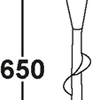 Soporte de poste Connex 91x91x650 (tornillo) vvz - hv4336