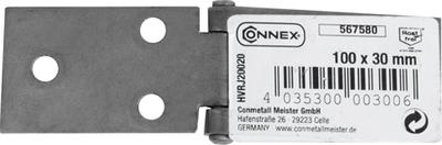 Bisagra de mesa Connex 100x30 acero inoxidable - hvrj20020