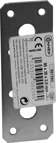Piastra connessione Connex 92x35x2 inox - hvrs1400