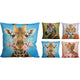 Home styling kussen 45x45cm met hip dierenhoofd