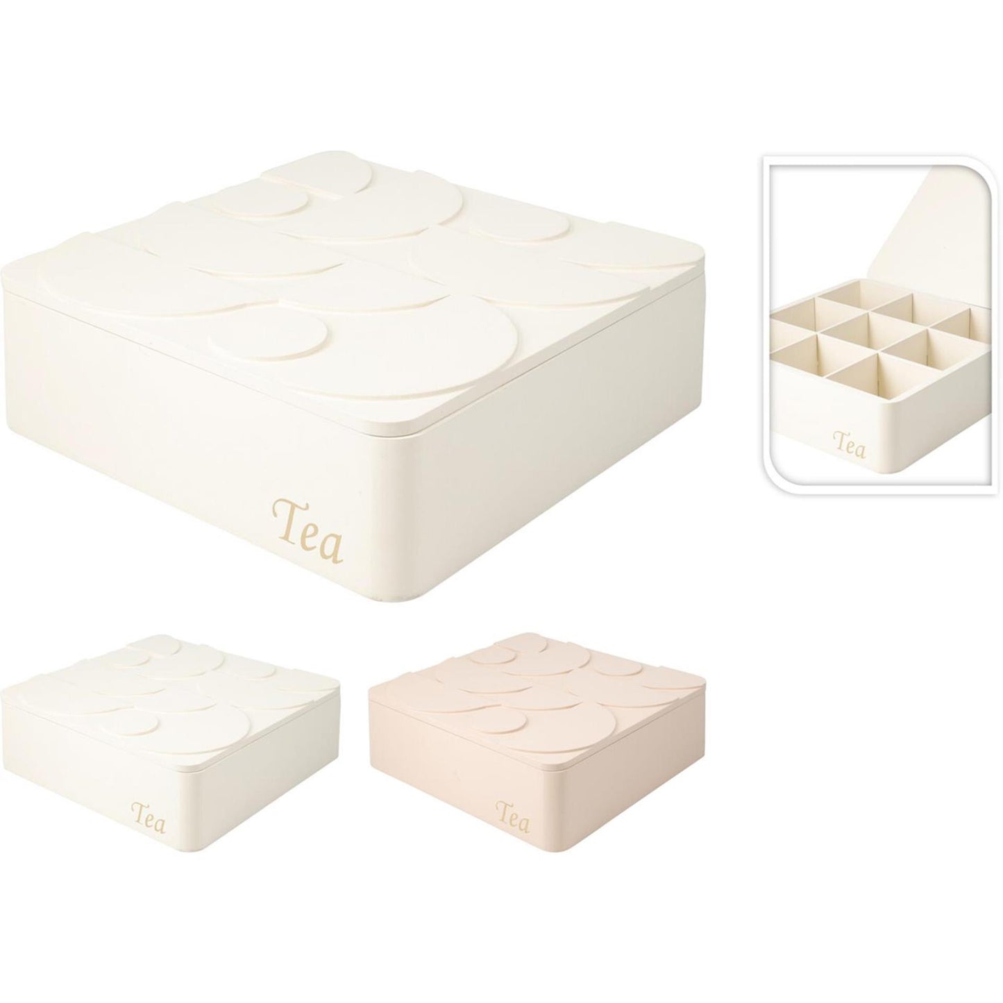 Caja de té Home Styling 24x24cm