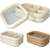 Excellent houseware theedoos hout afgerond 23x15cm
