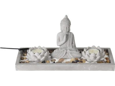 Set da giardino Budda Zen in stile domestico 29,5x12x7 cm