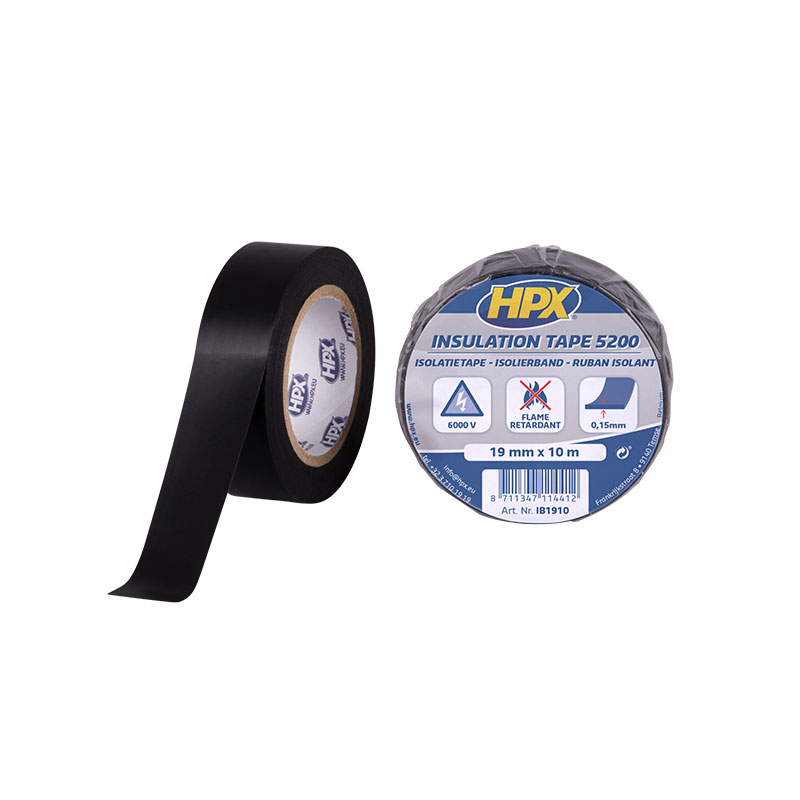 Nastro isolante HPX PVC HPX 19 mm x 10 metri neri