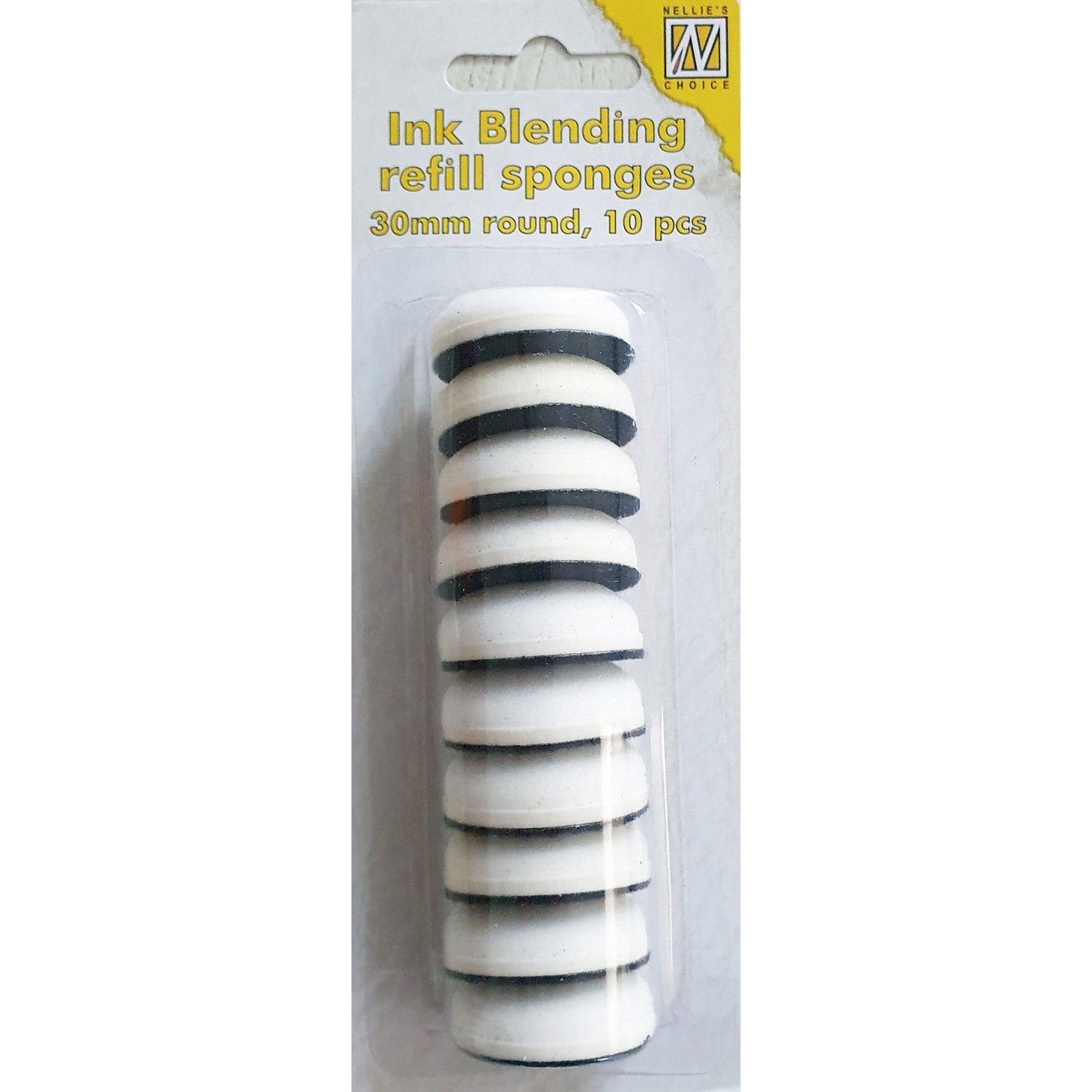 La elección de Nellie • esponjas de repuesto para mezclar tinta, redondas de 30 mm, 10 unidades