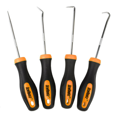 Icetoolz haak set, recht, 45°, 90°, gebogen, 4-delig, 28a4