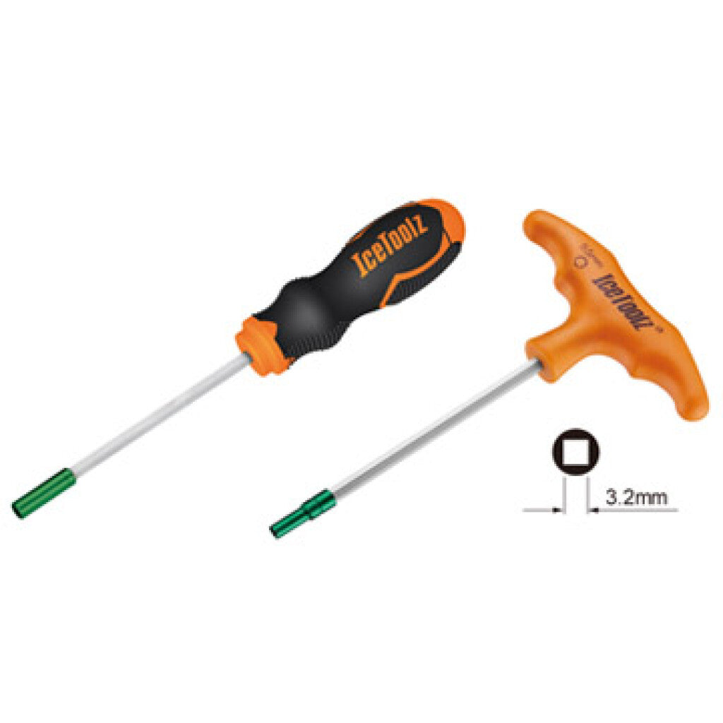 Icetoolz spaaknippelsleutelset 12b5 voor 3,2 mm (vierkante) nippels