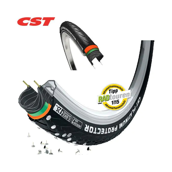 CST Tire Platinum Prot 28 x 1 5 8-1 3 8 (37-622) Negro