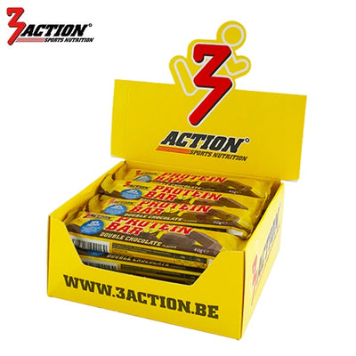 3action proteine bar double chocolate 40 gram - displaydoos 20 stuks - 1202030021