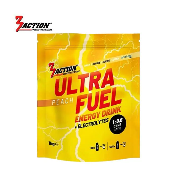 Bebida energética 3action ultra fuel melocotón 1 kg 1201001115