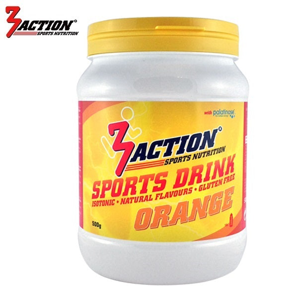 Bebida deportiva 3action naranja 500 gramos 1201000002