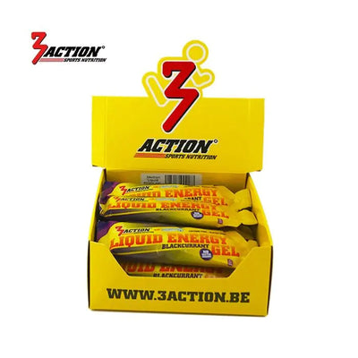 3action gel energético líquido grosella negra 55 ml - caja expositora 15 piezas - 1202020011