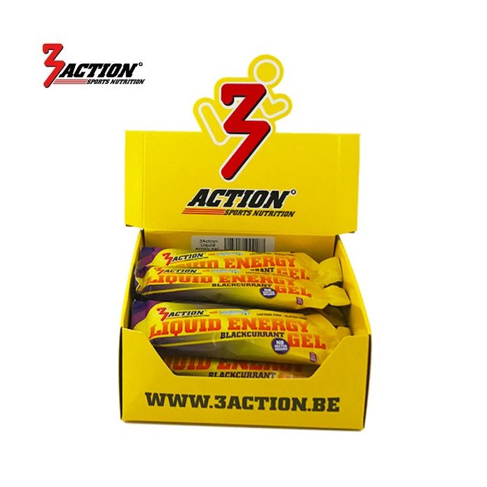 3action gel energético líquido grosella negra 55 ml - caja expositora 15 piezas - 1202020011