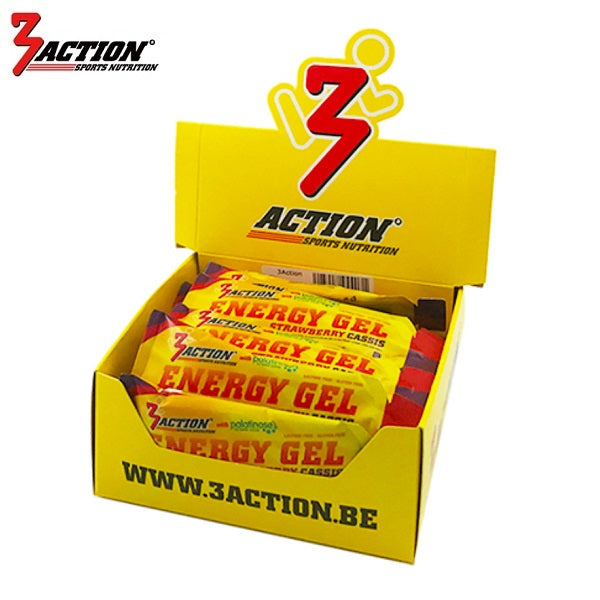 3action energy gel strawberry-cassis 34 gram - displaydoos 25 stuks - 1202020001