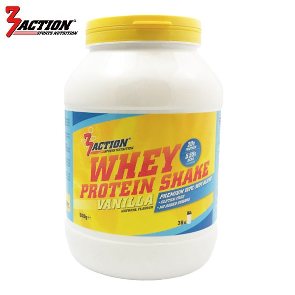 3action whey protein shake vanille 900 gram 1201000150