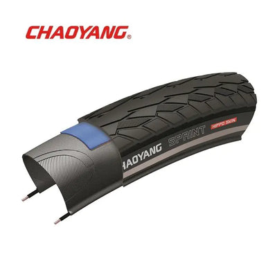 Chaoyang 28x1 1 2 (40-635) sprint filo reflex nero con kevlar-floc antiforatura da 1,5 mm eba0206001w