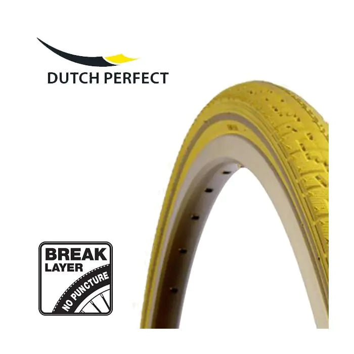 Neumático holandés de holandés Perfecto 28 x 1.40 40-622 mm Anti-lok amarillo con reflejo