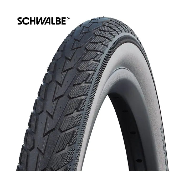 Schwalbe Road Cruiser 47-622 (28x1.75) Black White Reflex