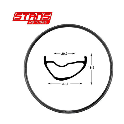 Stans notubes rim flow mk4 29 32h nero grigio snt