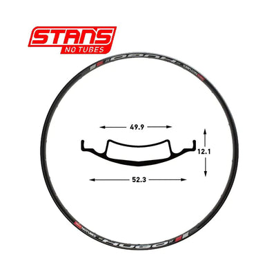 Cerchio Stans notubes Hugo 27.5 650b 32h nero snt