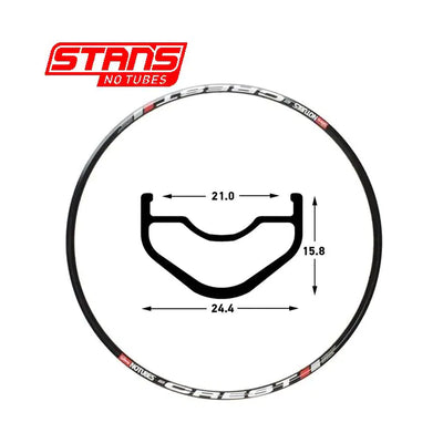 Stans notubes cerchio crest mk3 27.5 650b 28h nero snt