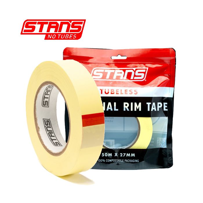Stans notubes rim tape nastro giallo largo 27 mm rotolo da officina 50 metri as0323