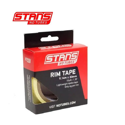 Stans notubes rim tape yellow tape 33 mm wide roll 9 meters (10yd) as0134