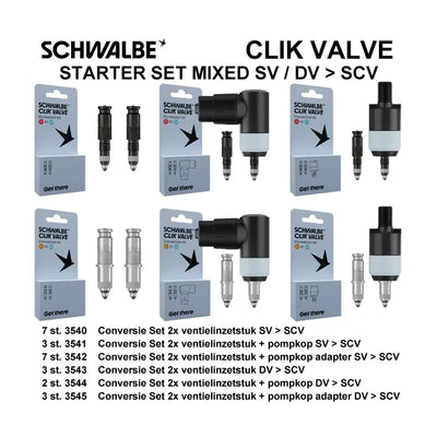 Schwalbe Starterskit Clik Mixed Binnen valve (25st)