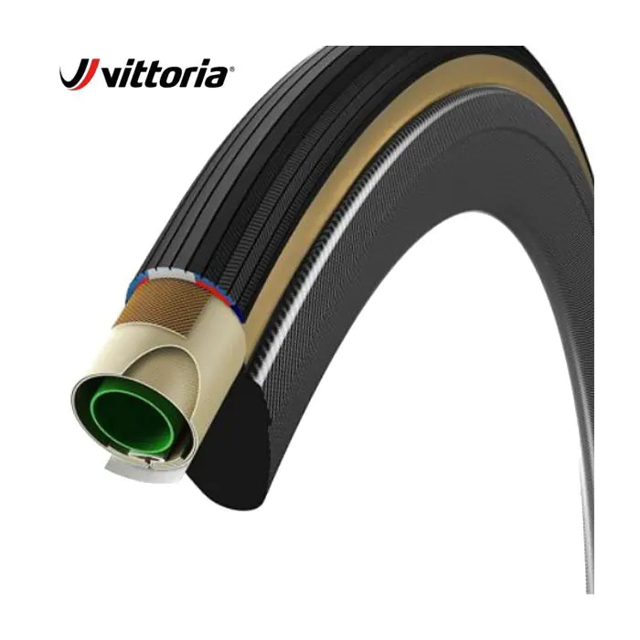Tubo Vittoria 25-622 corsa control con grafene g+ nero-trasparente
