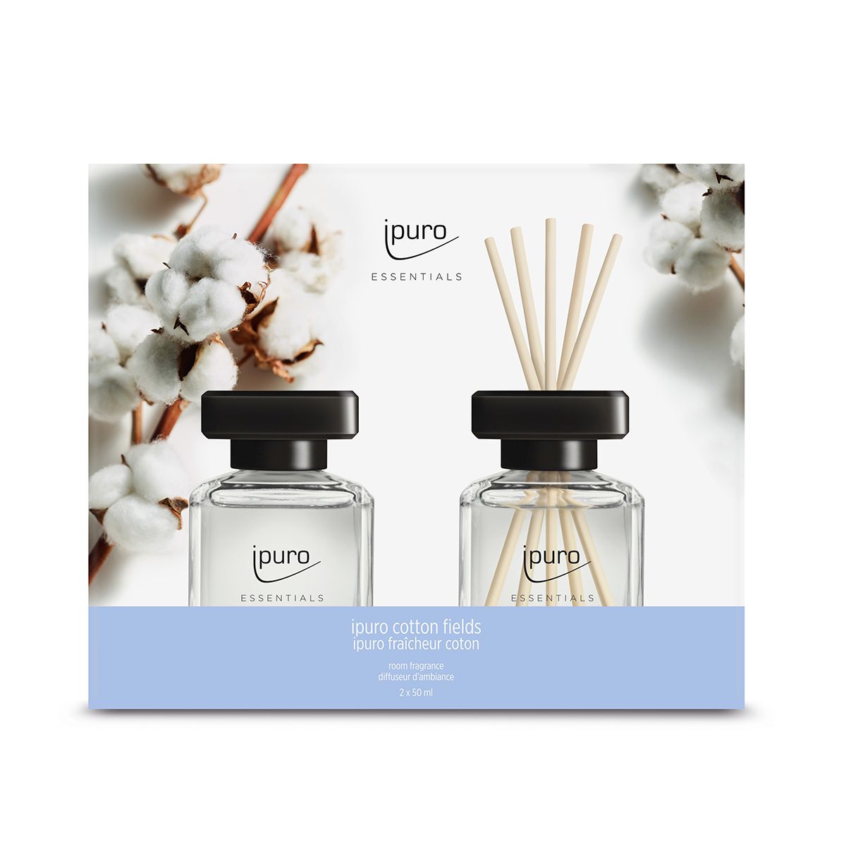 Ipuro ipuro geurdiffuser cotone field 2 x 50 ml