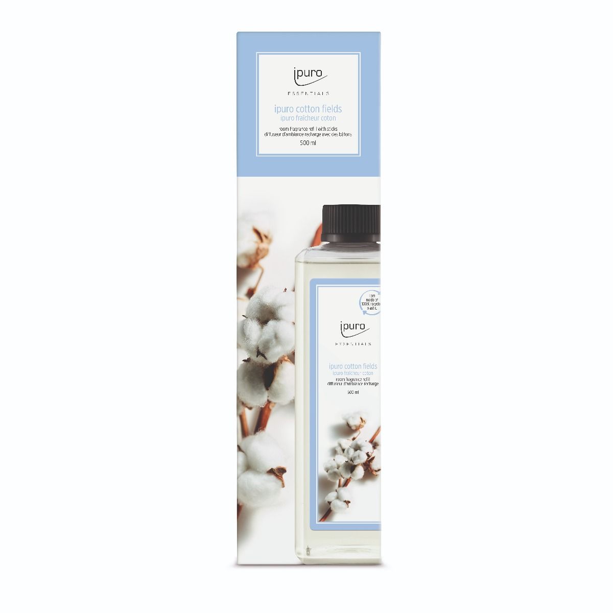 Ipuro geurdiffuser navulling cotton fields 500ml