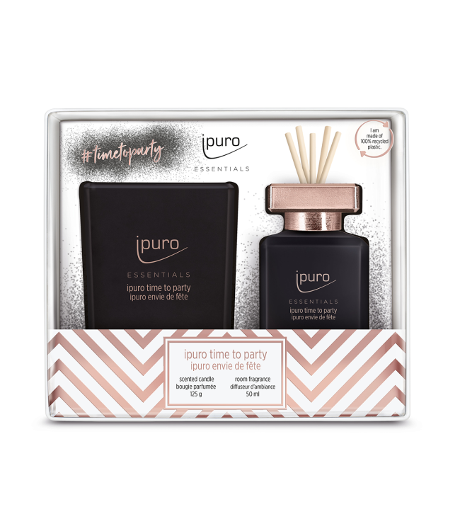 Ipuro ipuro geurdiffuser tempo per festeggiare 50ml + candela profumata 125gr.