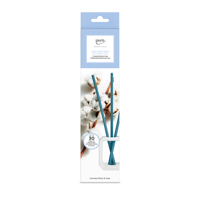 Ipuro Ipuro Sticks Sticks Juego de jarrón Campos de algodón White