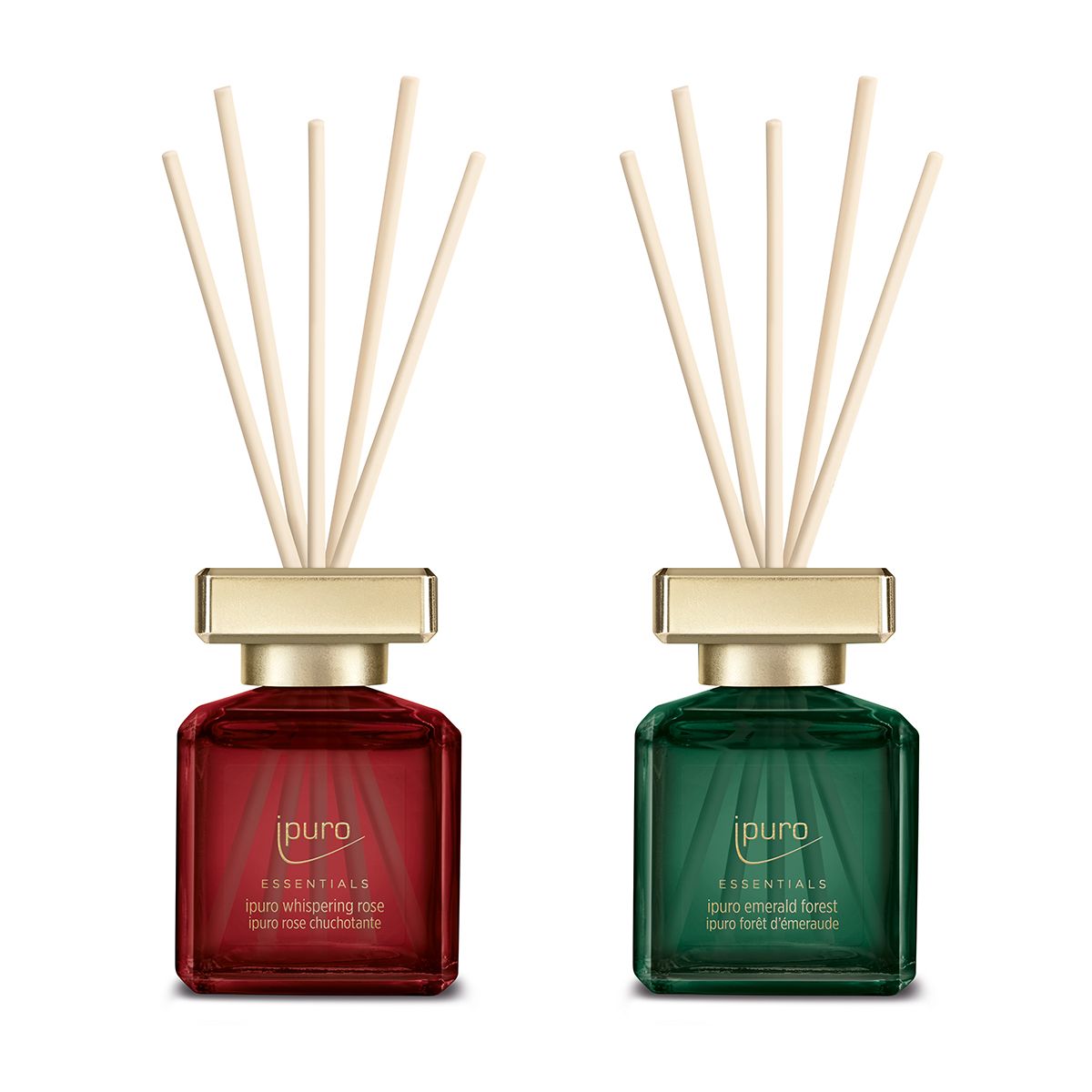 Set diffusore di fragranze Ipuro Whispering Rose Emerald Forest 2x50ml