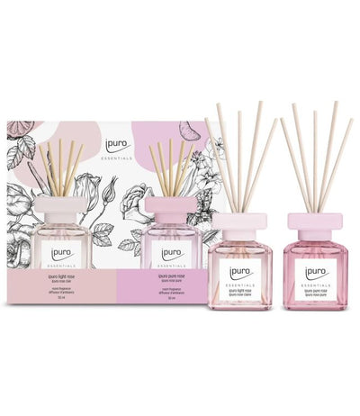 Ipuro geurdiffuser light rose pure rose 2 x 50ml