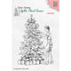 Nellie's choice • idyllic floral scenes clear stamp vintage christmas tree