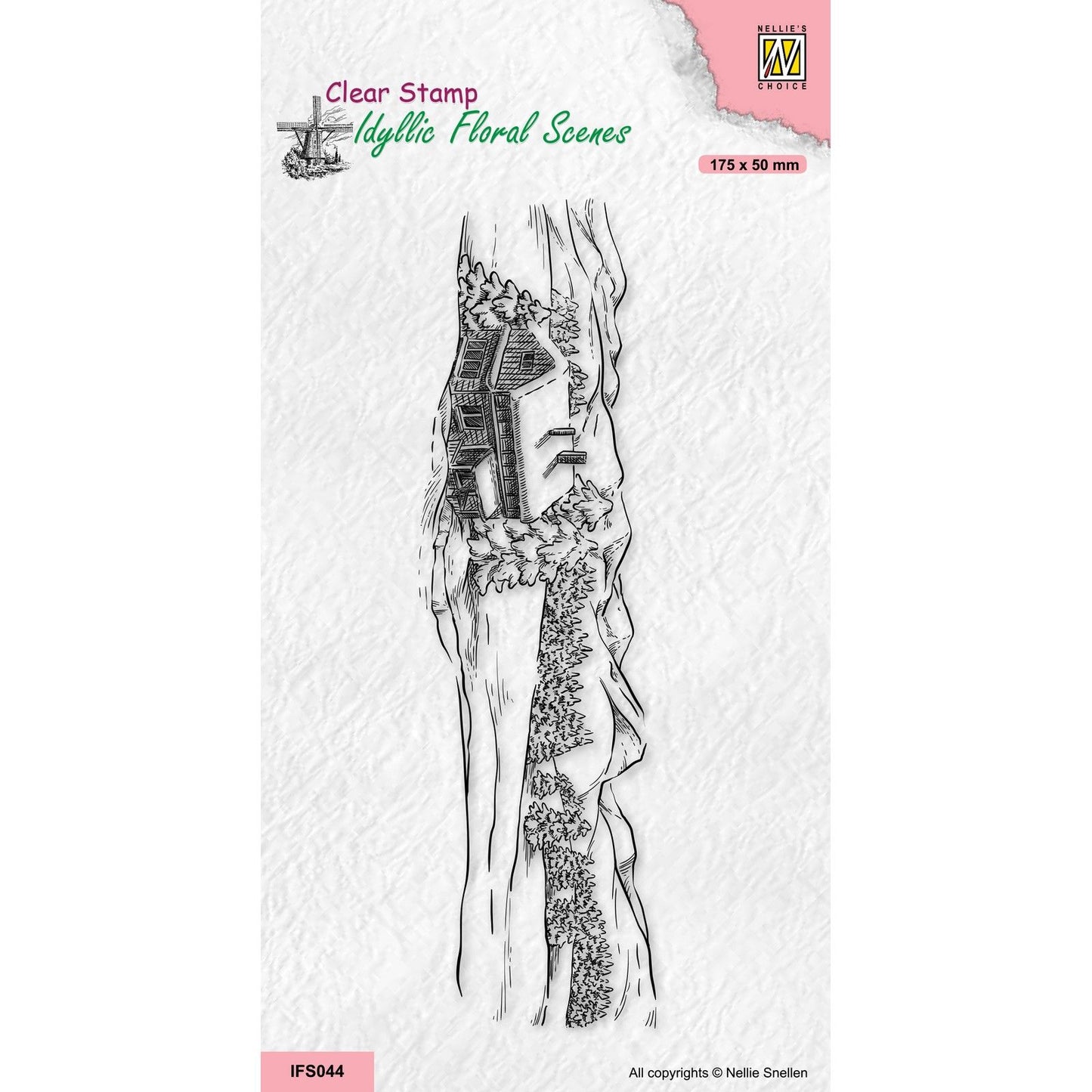 Nellie's choice • idyllic floral scenes clear stempel slimline snowy landscape
