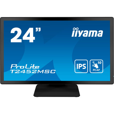 Iiyama prolite t2452msc-b1 23.8 touchscreen monitor (zwart, hdmi, displayport, 2x usb-a, usb-b)