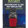Ikzilight reflector de luz trasera 1xled rojo en el mapa