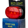 Ikzilight luz trasera 3-led rojo incluyendo baterías en la tarjeta