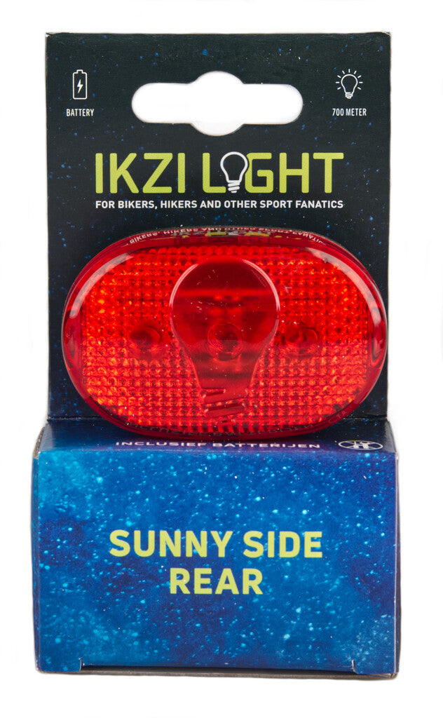 Ikzilight luz trasera 3-led rojo incluyendo baterías en la tarjeta